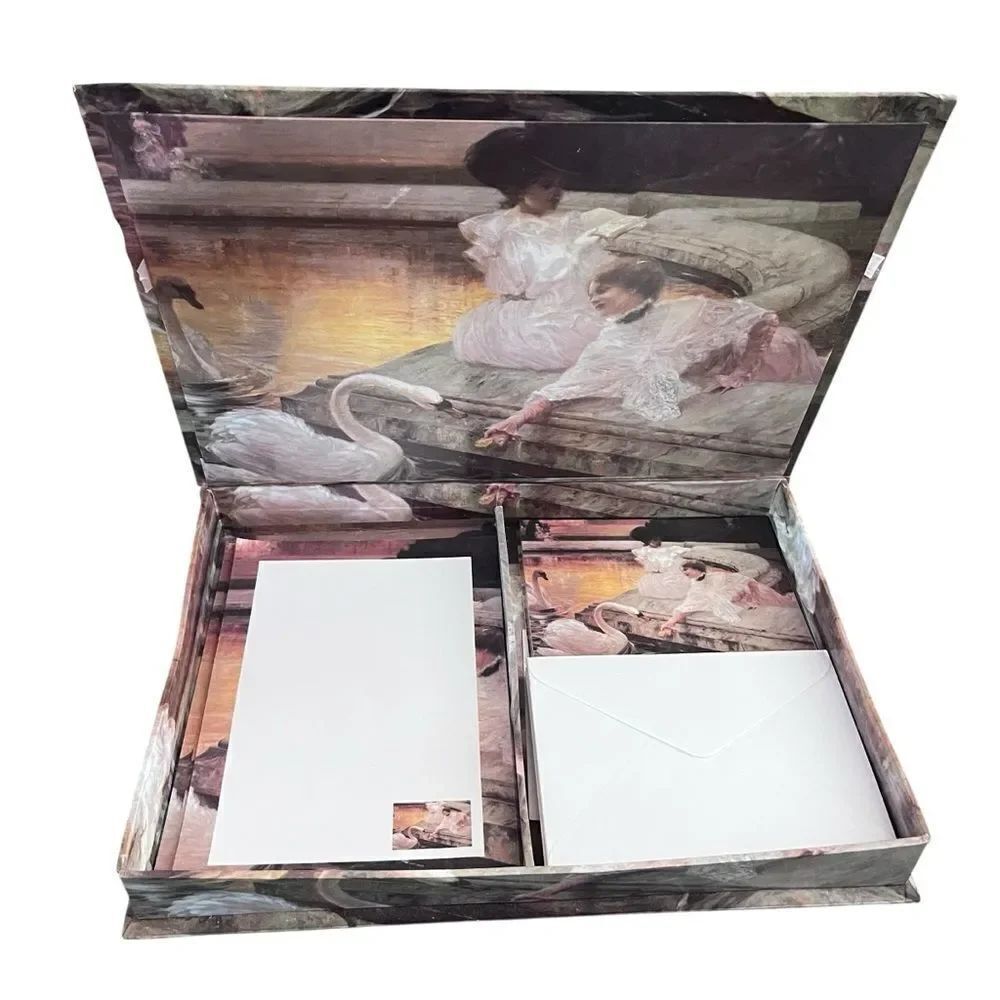 Swans Painting Boxed Stationary Set